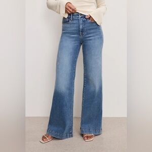 Good American Blue Flare & Wide Leg Jeans